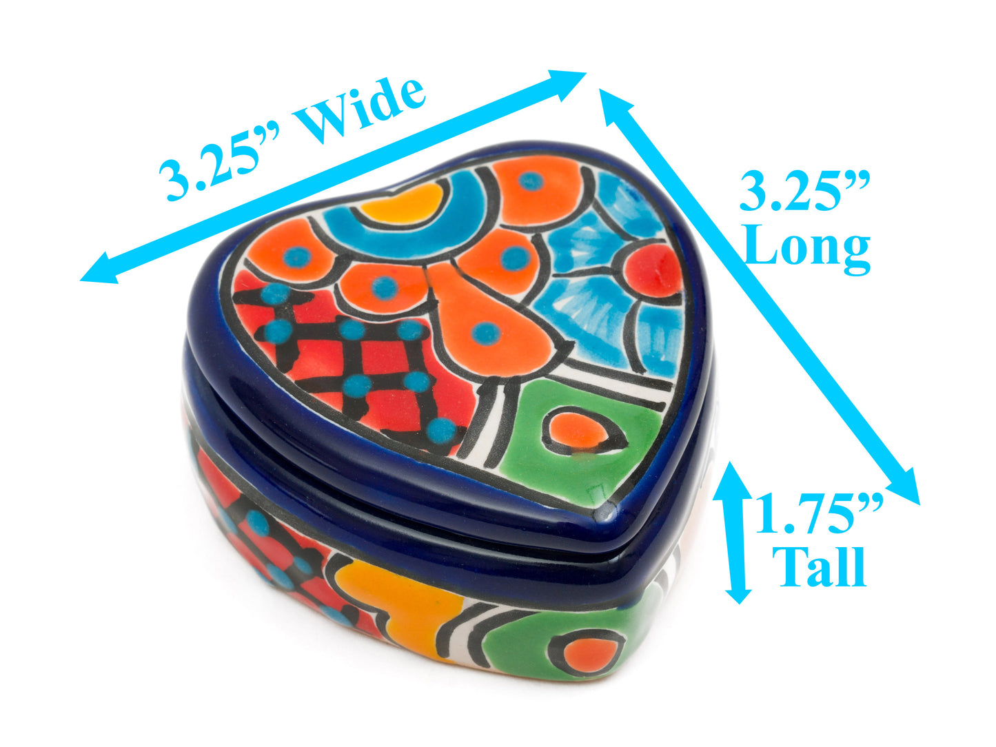 "Corazon" Heart Jewelry Box Cobalt