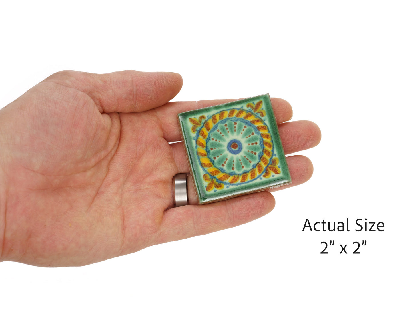 Talavera Tile Fridge Magnets - Set of 4 - Collection #3