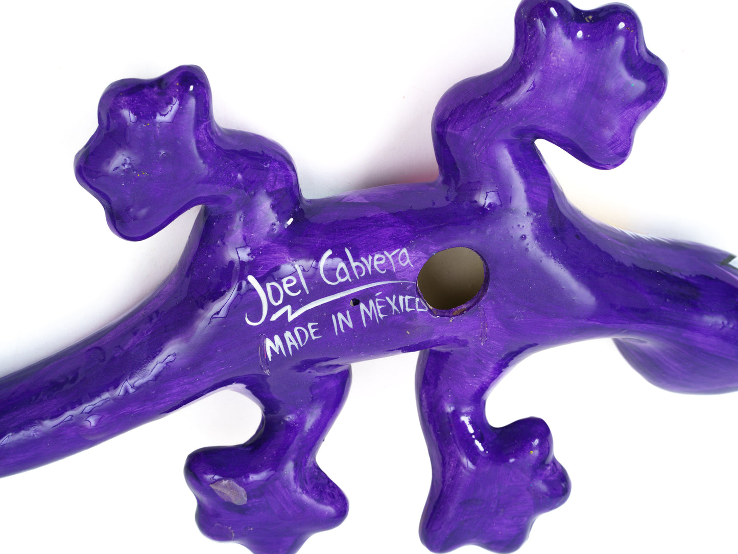 Set Of 3 Medium Climbing Geckos Wall Art Set Purple