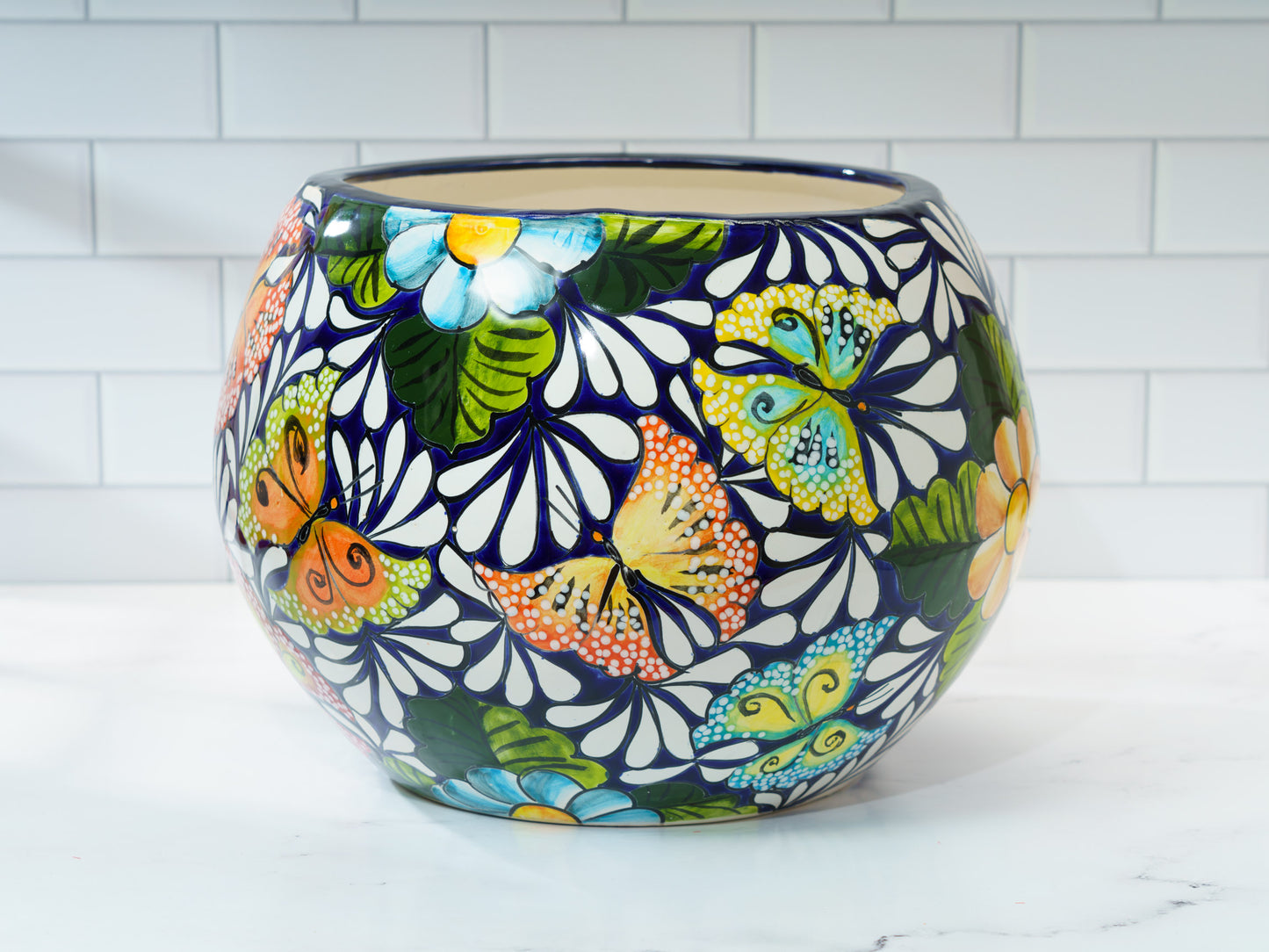 Ball Planter - Extra Large - Midnight Butterflies