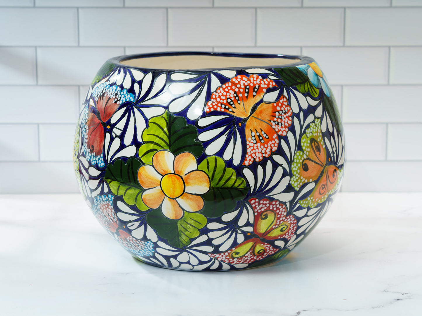 Ball Planter - Extra Large - Midnight Butterflies