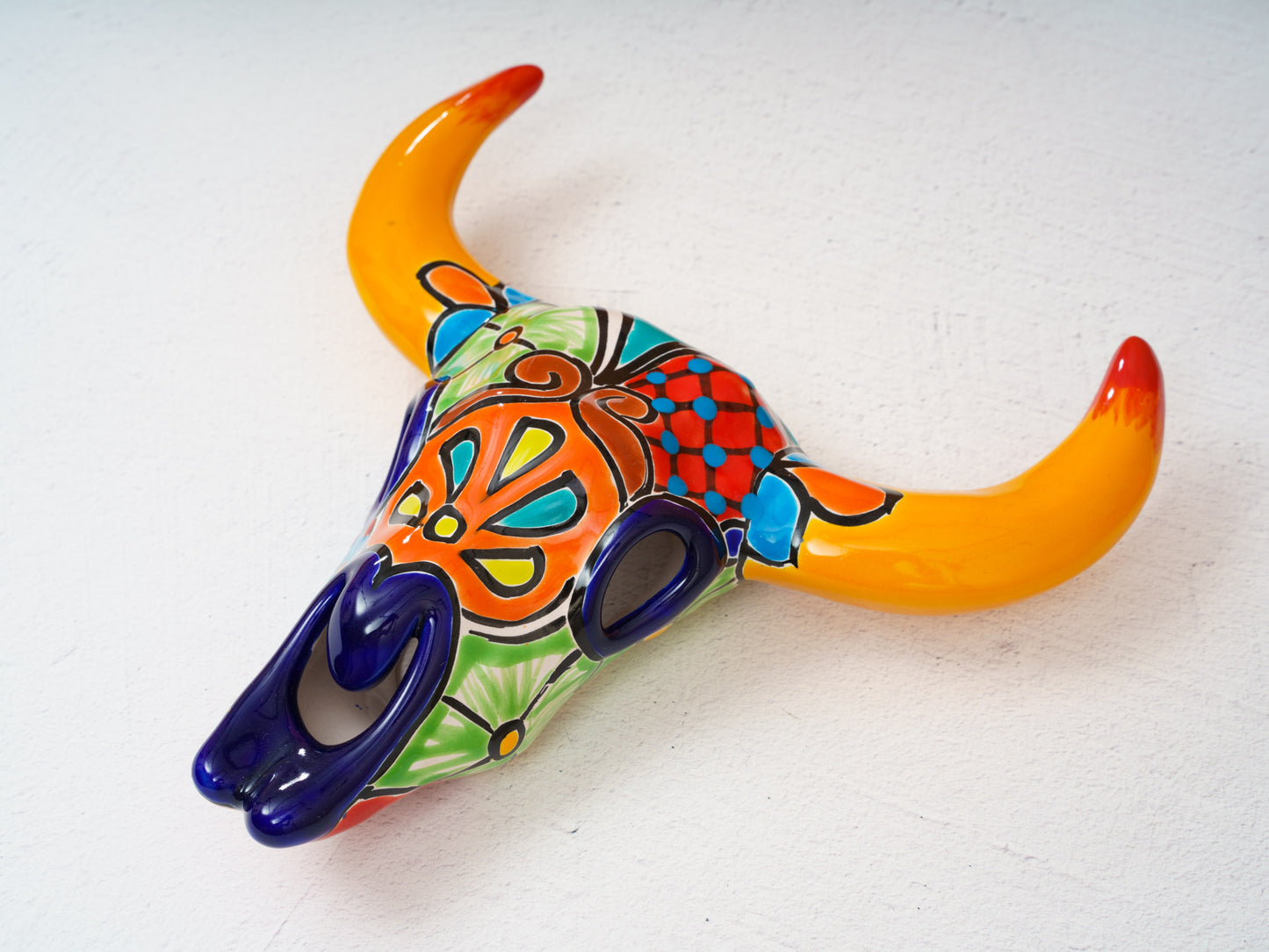 Bull Skull - Wall Art - Medium - Marigold Horns