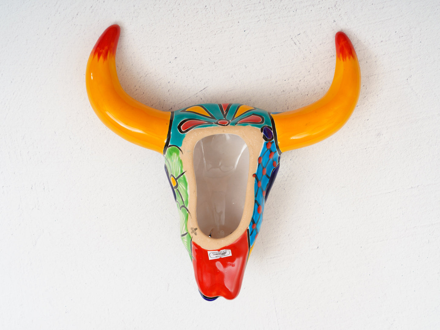 Bull Skull - Wall Art - Medium - Marigold Horns