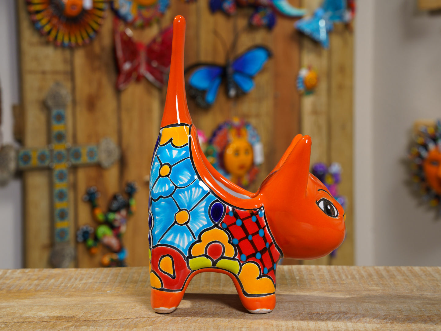 Cat Planter Medium Orange