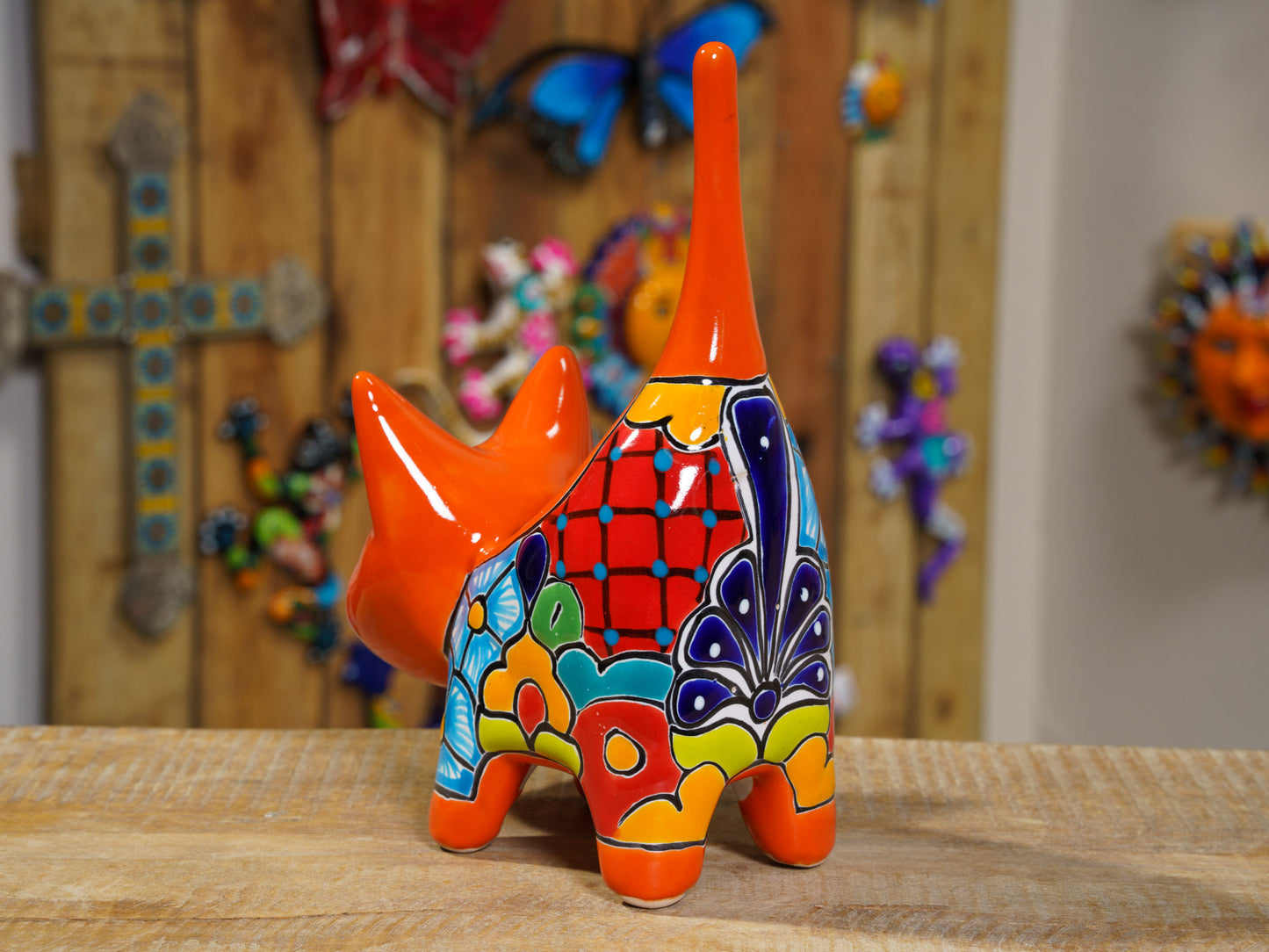 Cat Planter Medium Orange