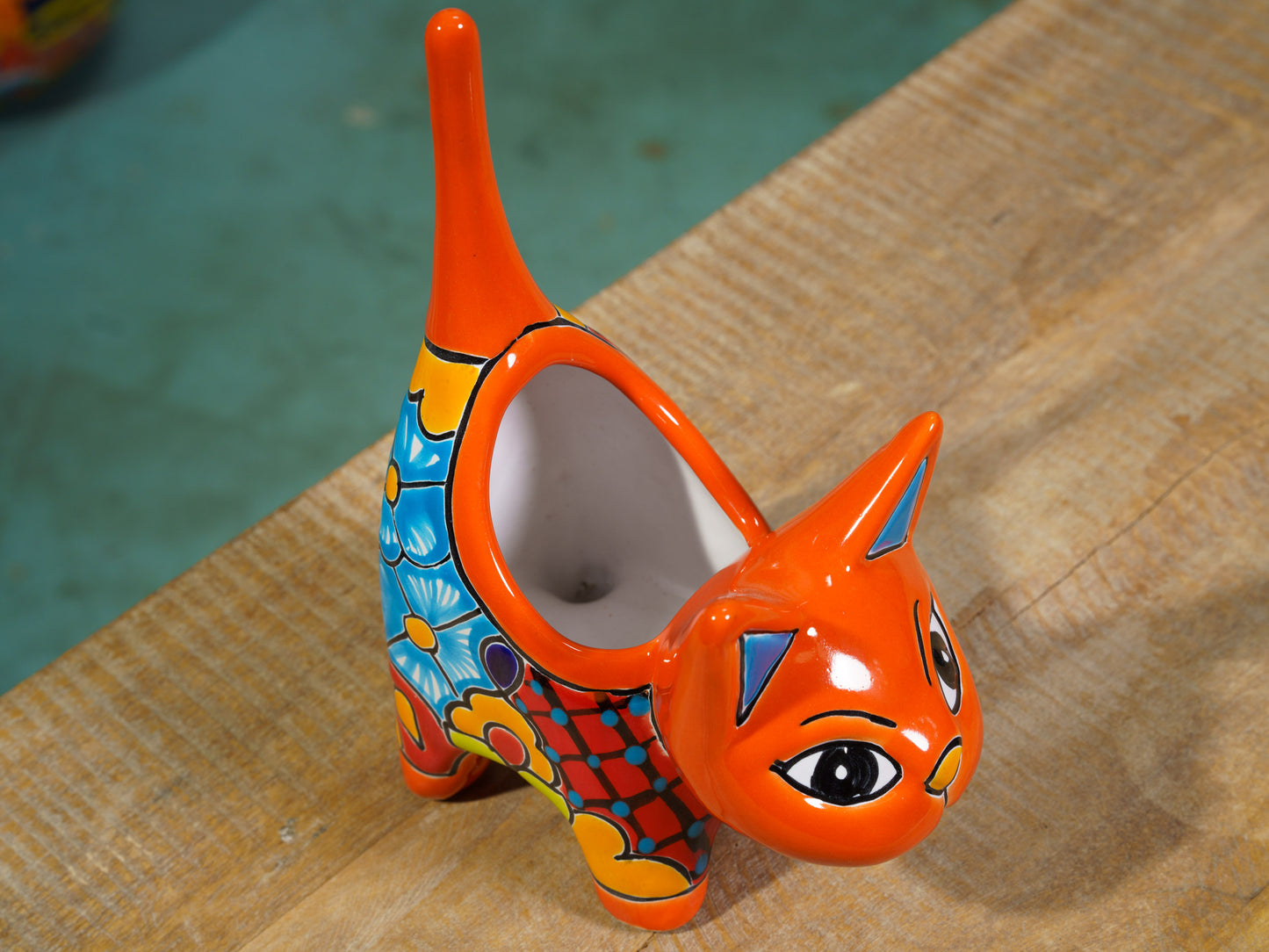 Cat Planter Medium Orange