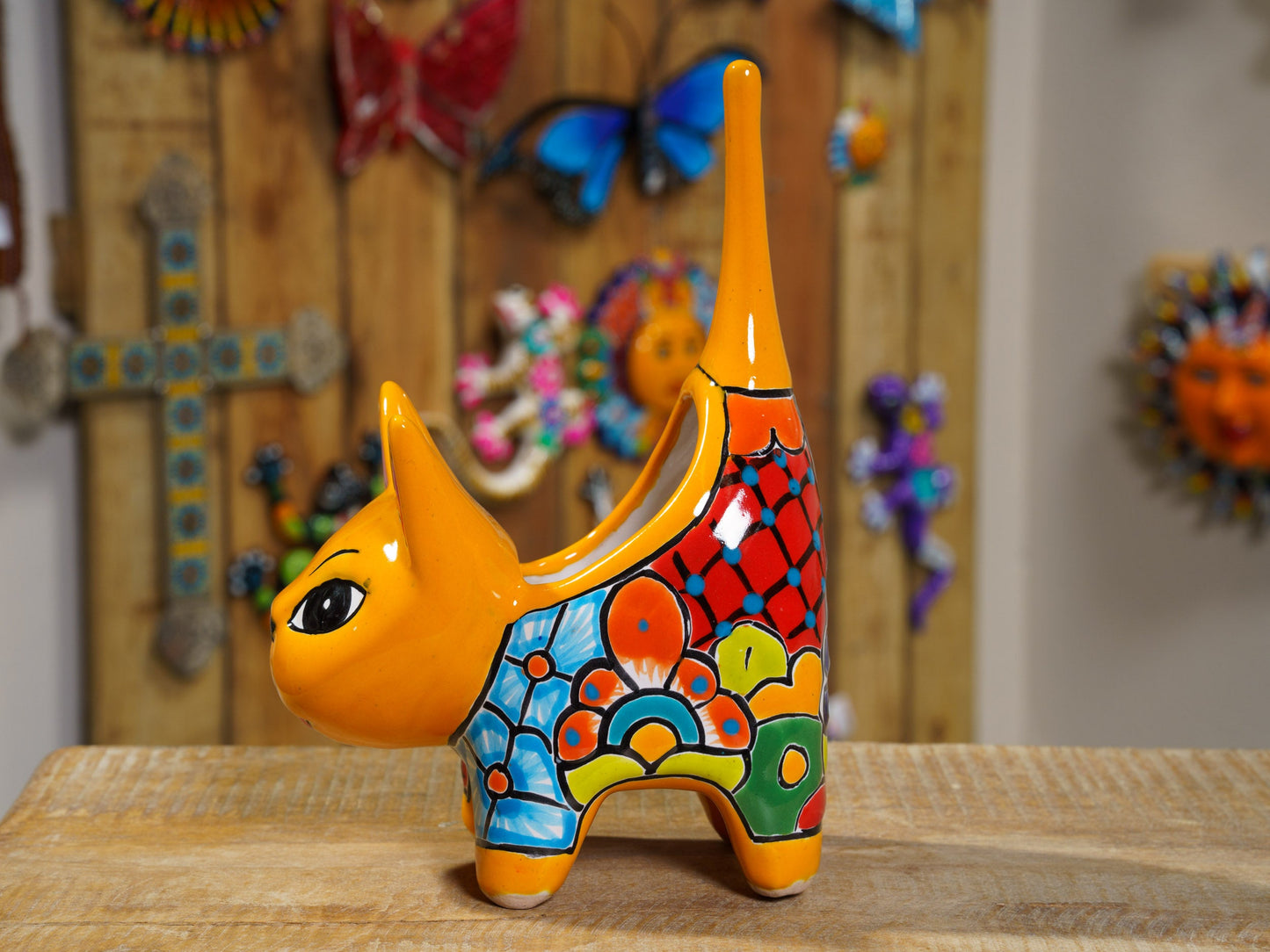 Cat Planter Medium Orange