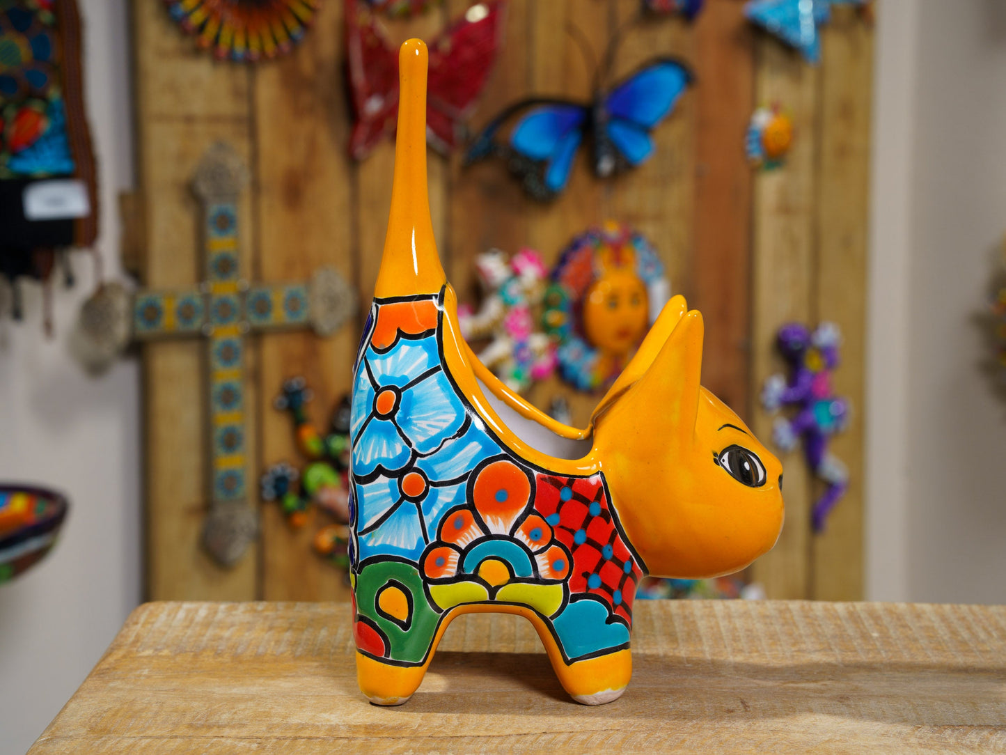 Cat Planter Medium Orange