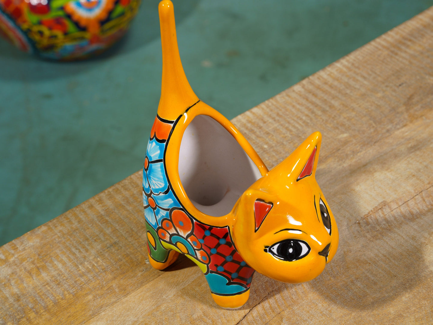 Cat Planter Medium Orange