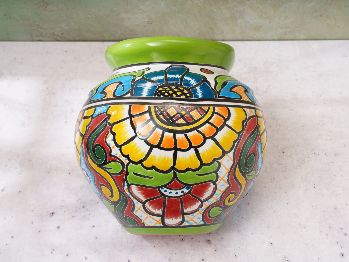 "Cubano" Leaning Planter Light Green