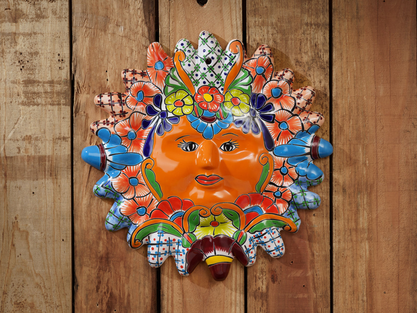 Scalloped Sun Face Wall Art