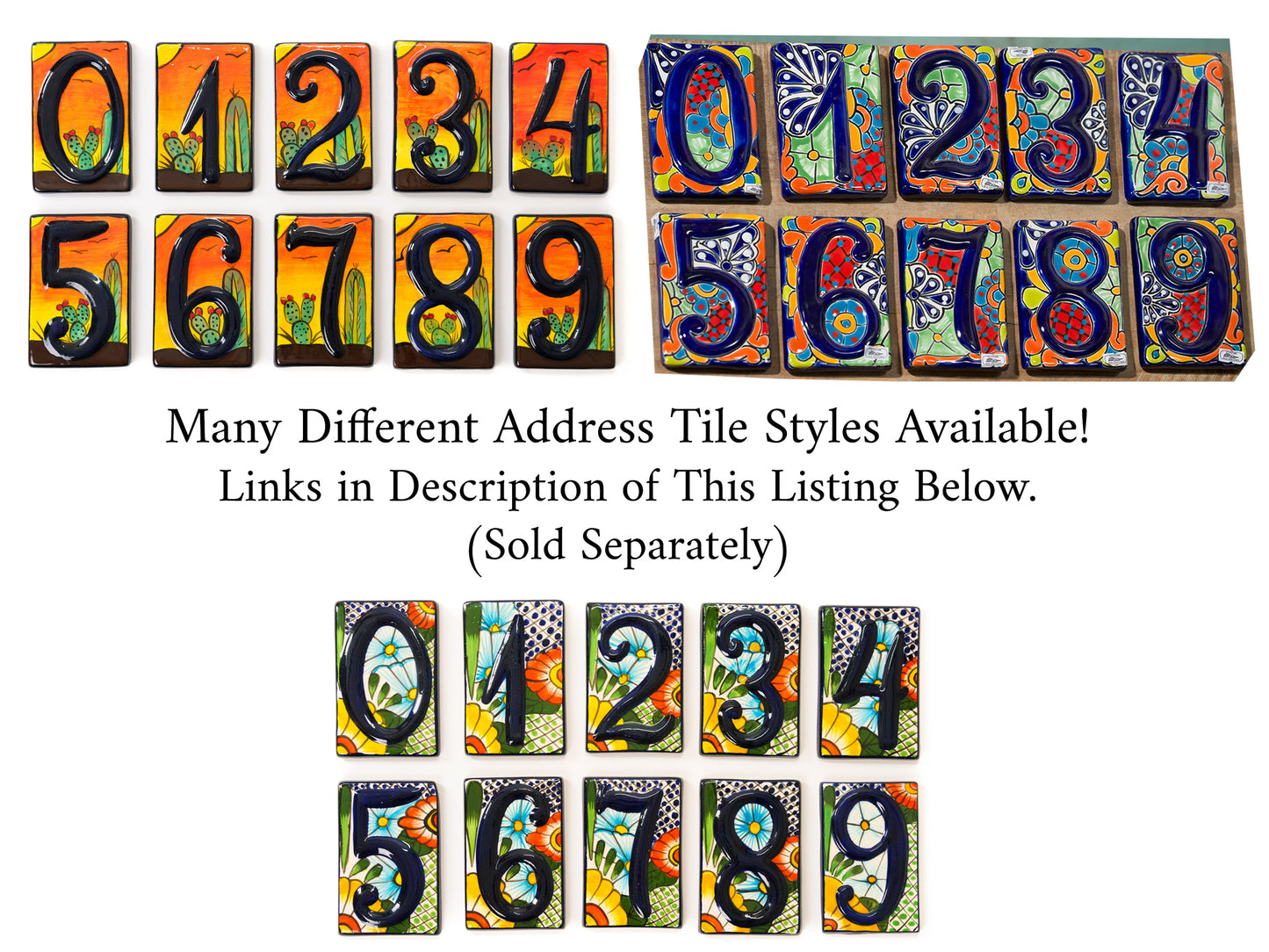 Address Tile Metal Frame - Wrought Iron - Black - MULTIPLE SIZES