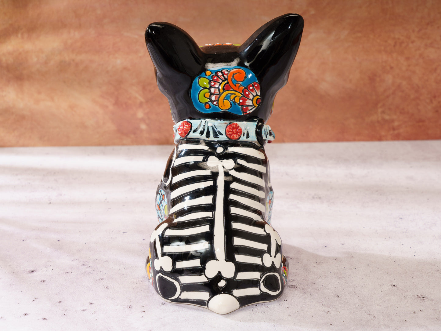 Premium French Bulldog - Bones - Blue Barrettes Red Heart Blue Collar