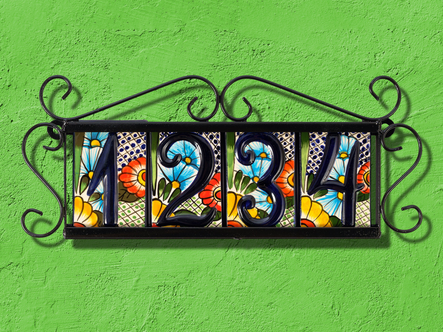 Address Tile Metal Frame - Wrought Iron - Black - MULTIPLE SIZES