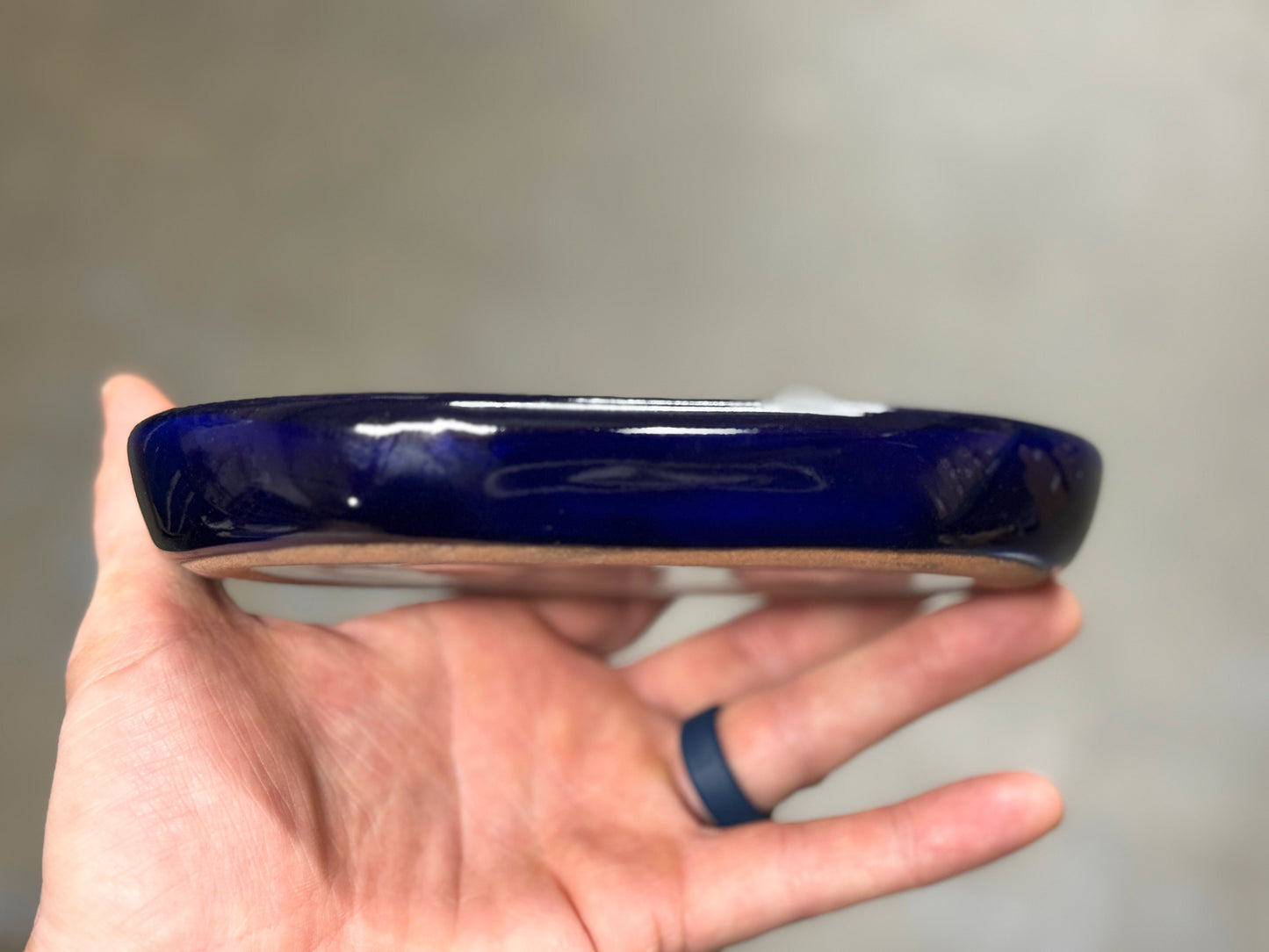 Saucer - Mini Oval - Cobalt - Saucer Only