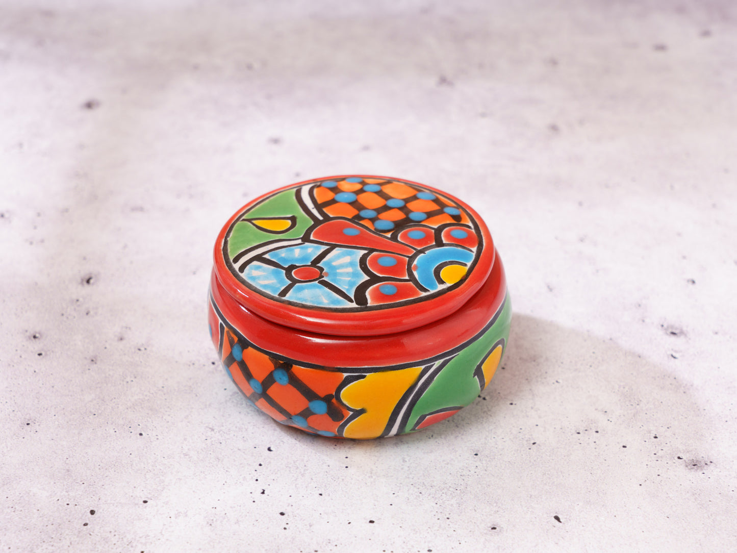 Circular Jewelry Box - Red