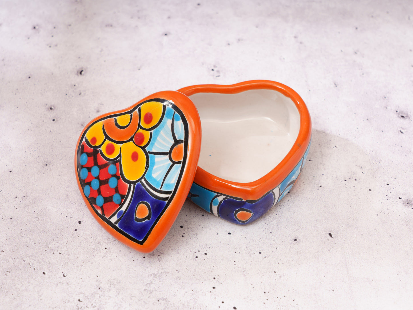 "Corazon" Heart Jewelry Box Orange