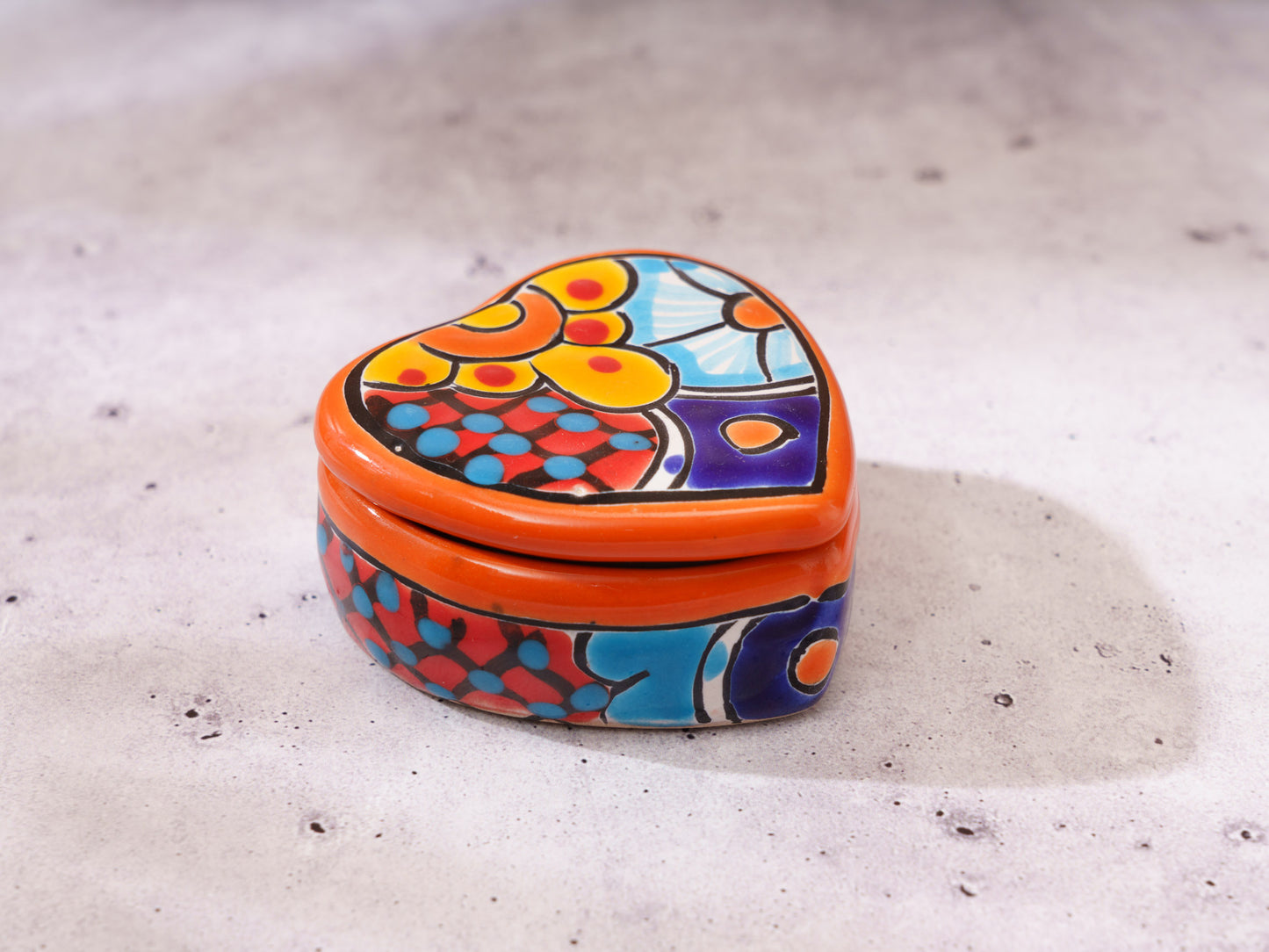 "Corazon" Heart Jewelry Box Orange
