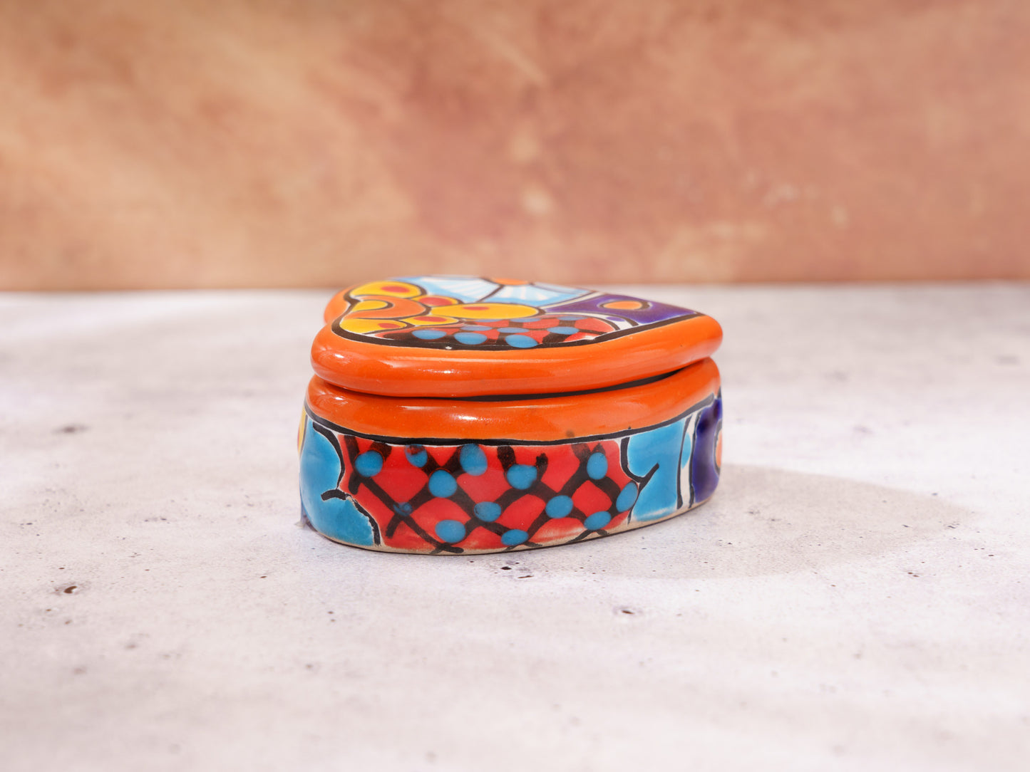 "Corazon" Heart Jewelry Box Orange