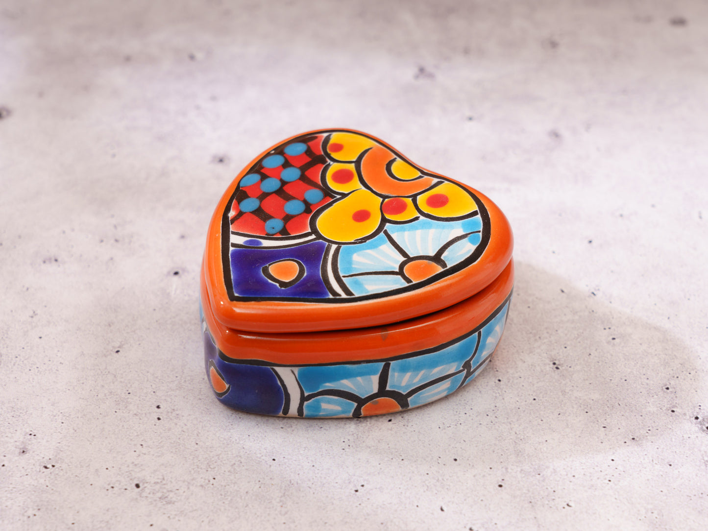 "Corazon" Heart Jewelry Box Orange