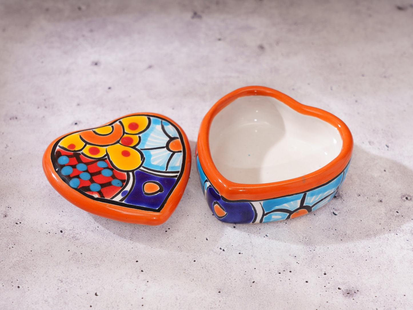 "Corazon" Heart Jewelry Box Orange