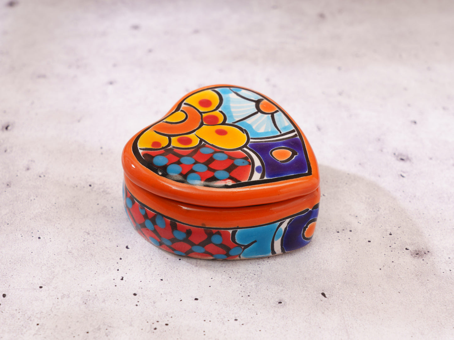 "Corazon" Heart Jewelry Box Orange