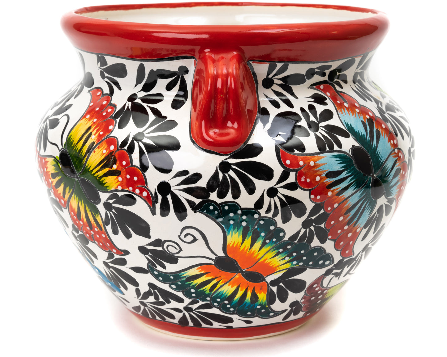 Michoacana Planter - Medium - Butterfly Red Trim