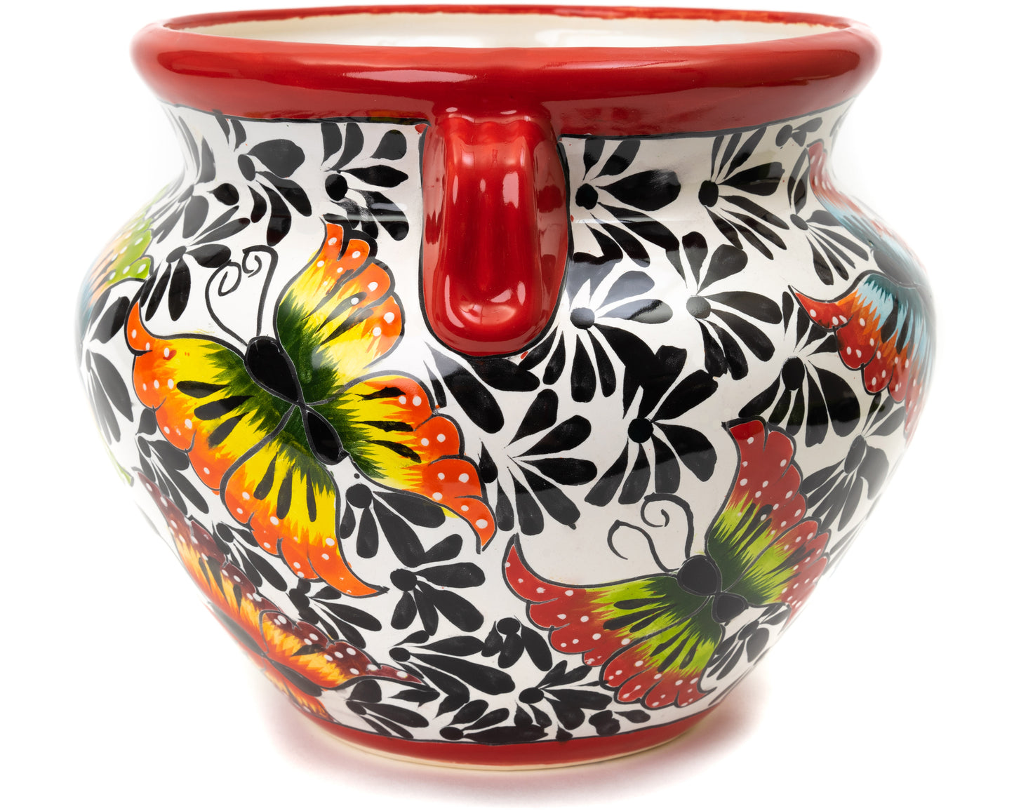 Michoacana Planter - Medium - Butterfly Red Trim