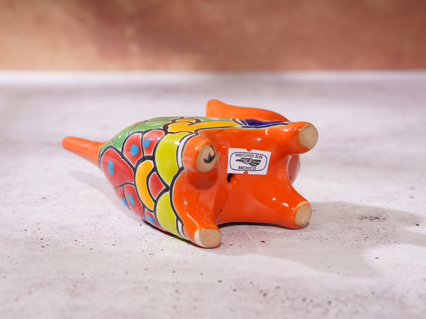 Cat Mini Figurine Ring Holder - Orange