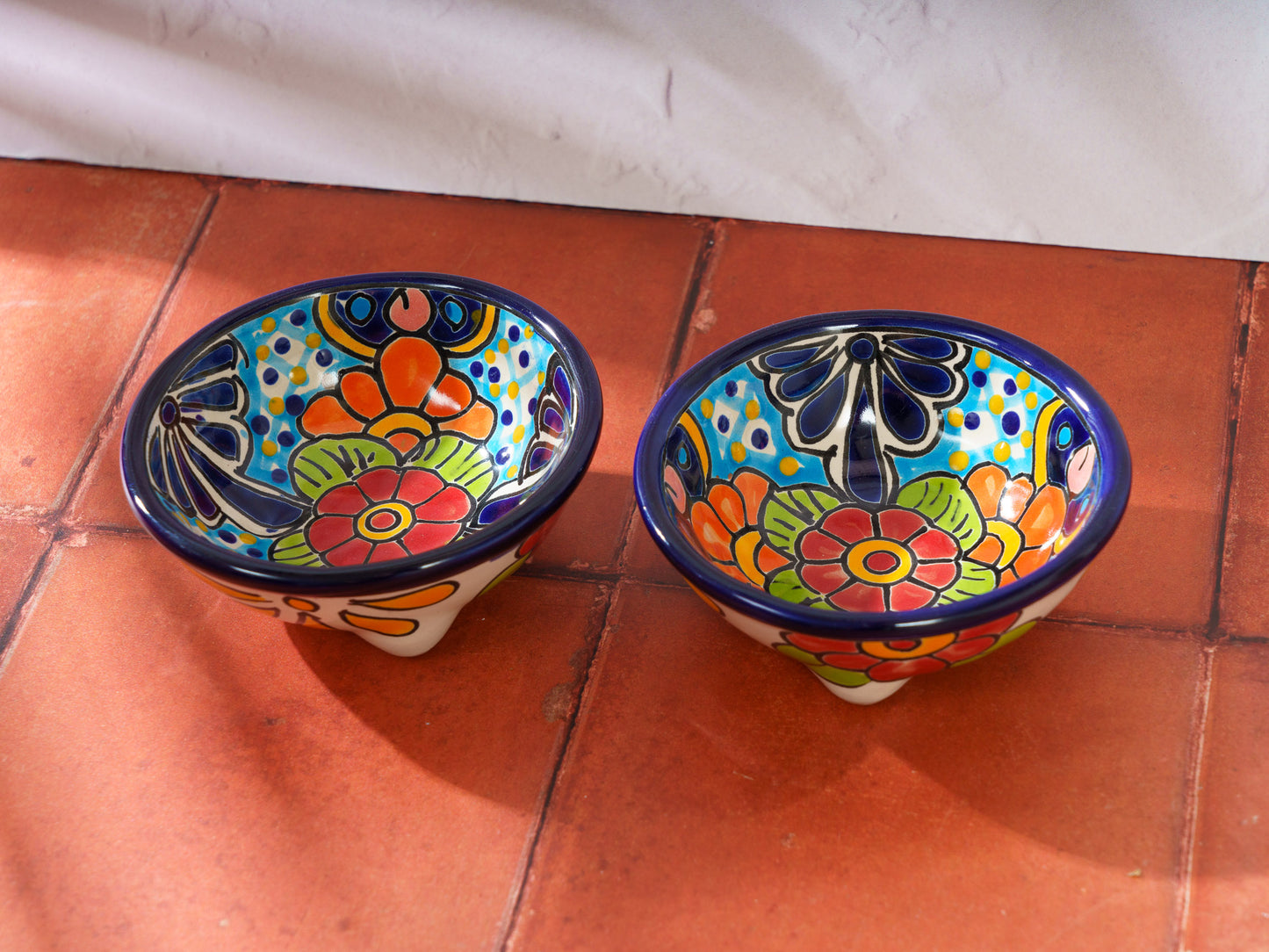 Molcajete Mini Salsa Condiment Bowls - Cobalt (2PC)