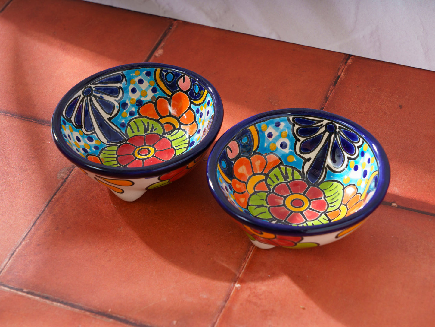 Molcajete Mini Salsa Condiment Bowls - Cobalt (2PC)