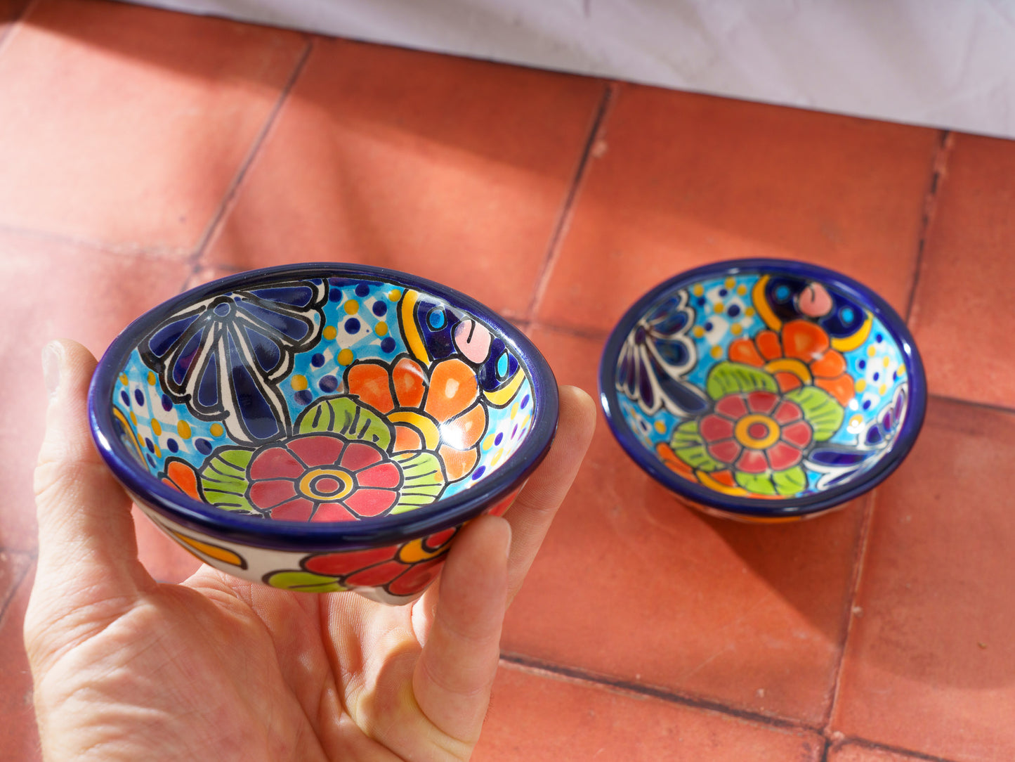 Molcajete Mini Salsa Condiment Bowls - Cobalt (2PC)