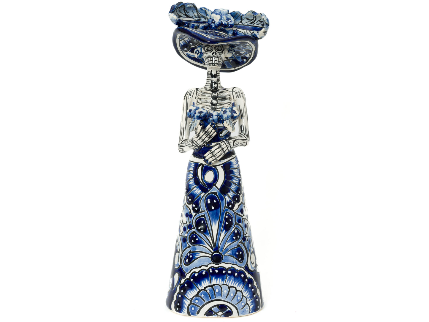 Premium Quality Catrina "Lisa" Figurine Cobalt White