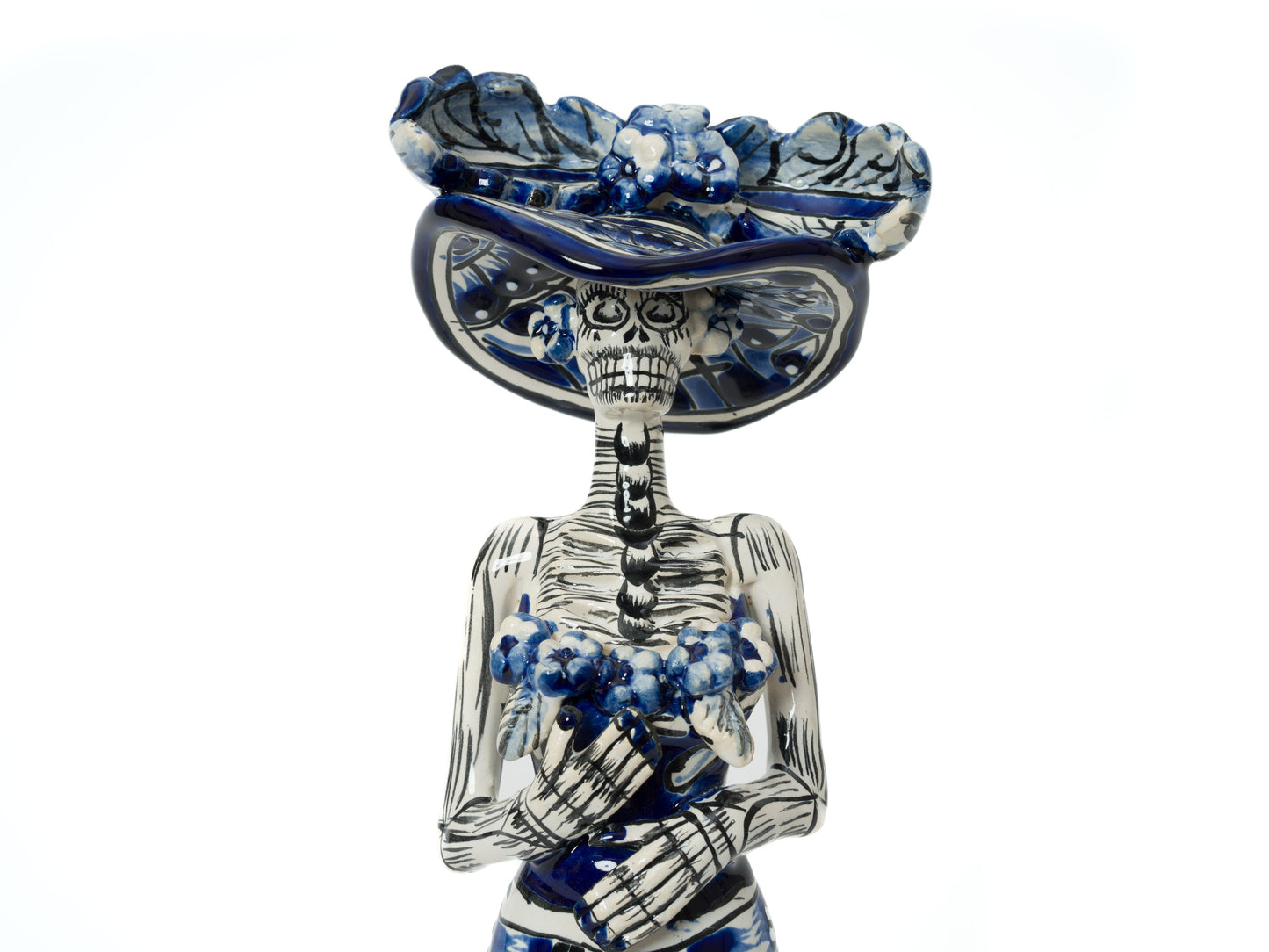 Premium Quality Catrina "Lisa" Figurine Cobalt White