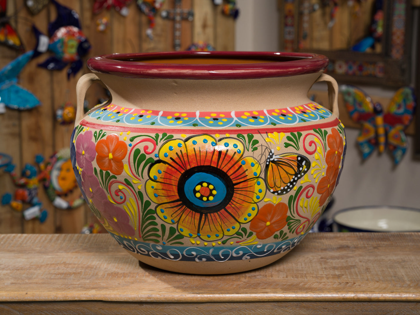 Terracotta Butterflies "Engobe" Michoacana