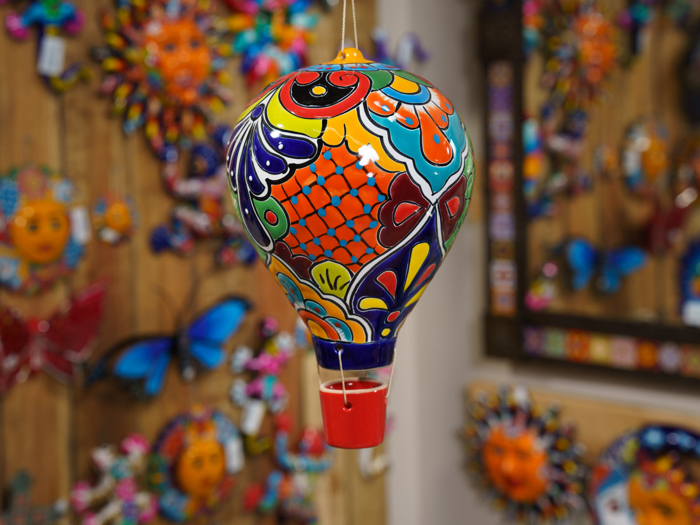 Hanging Hot Air Balloon - Large Red