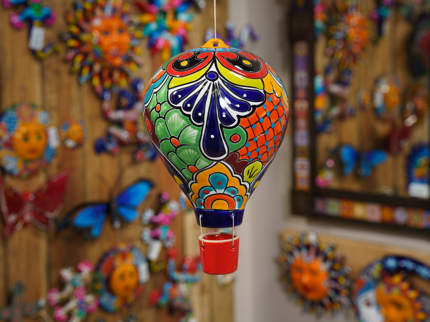 Hanging Hot Air Balloon - Large Red