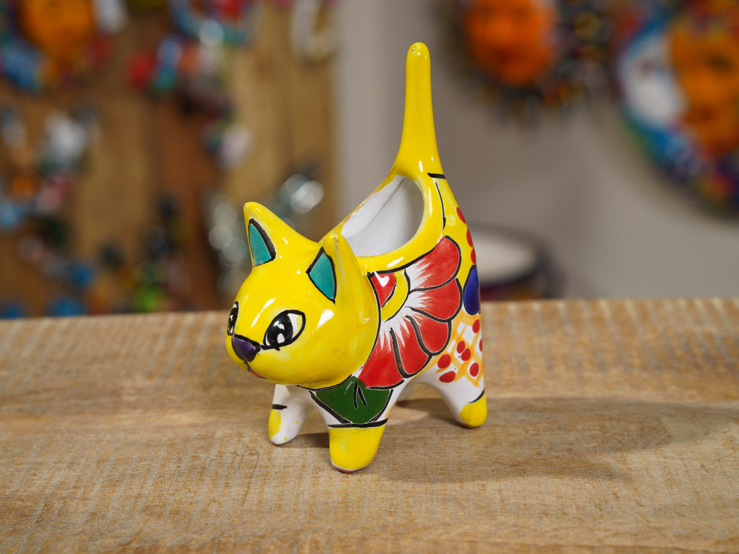 Mini Cat Succulent Planter Yellow