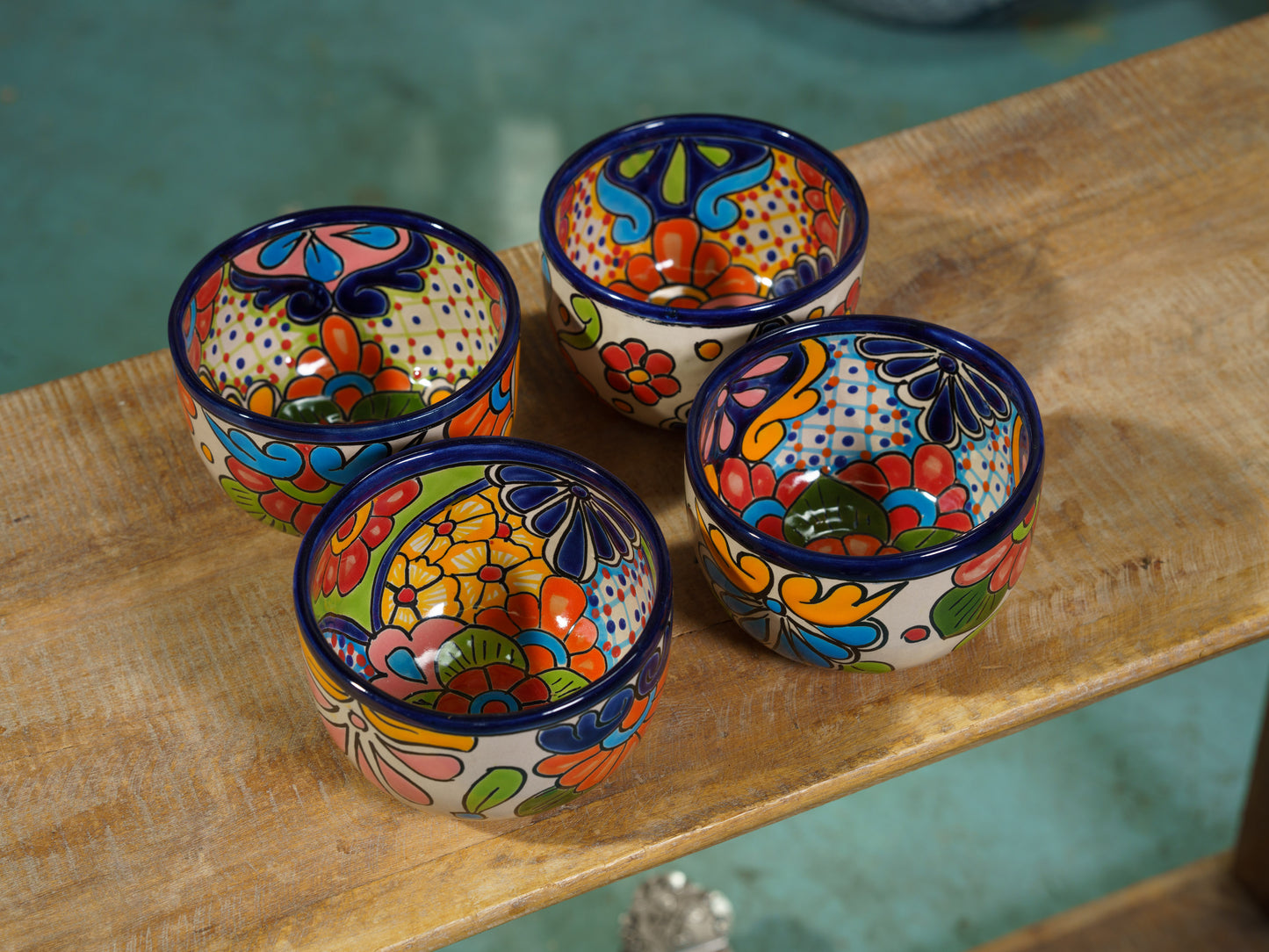 Set of Four Tall Cereal or Dessert Bowls