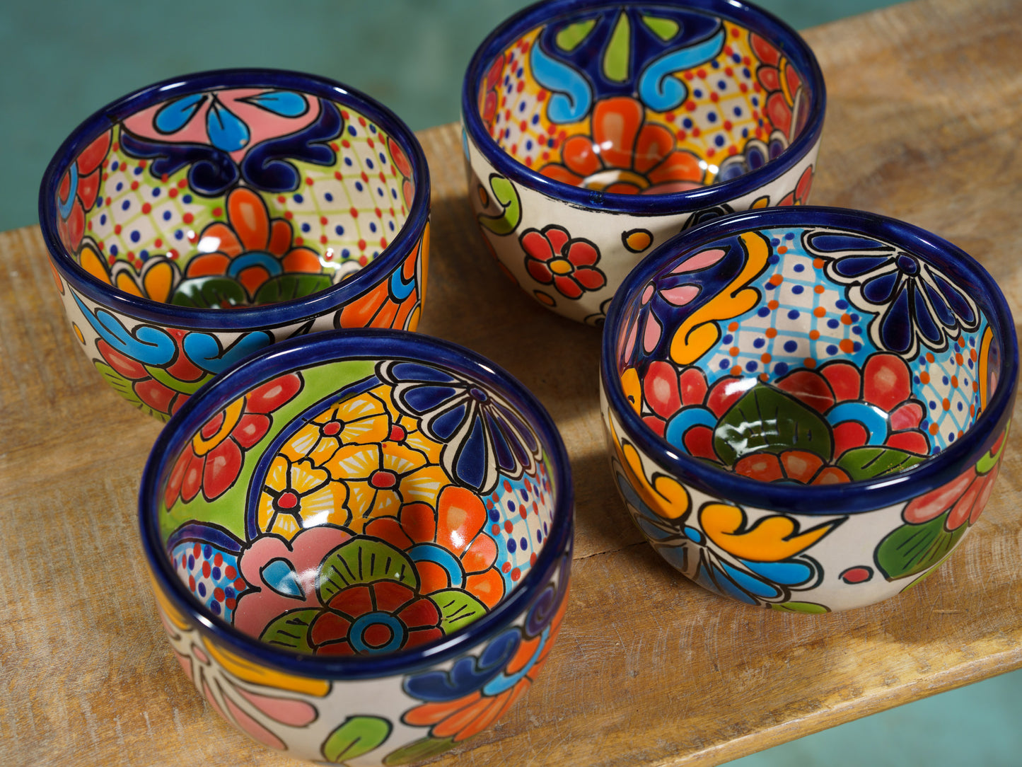 Set of Four Tall Cereal or Dessert Bowls