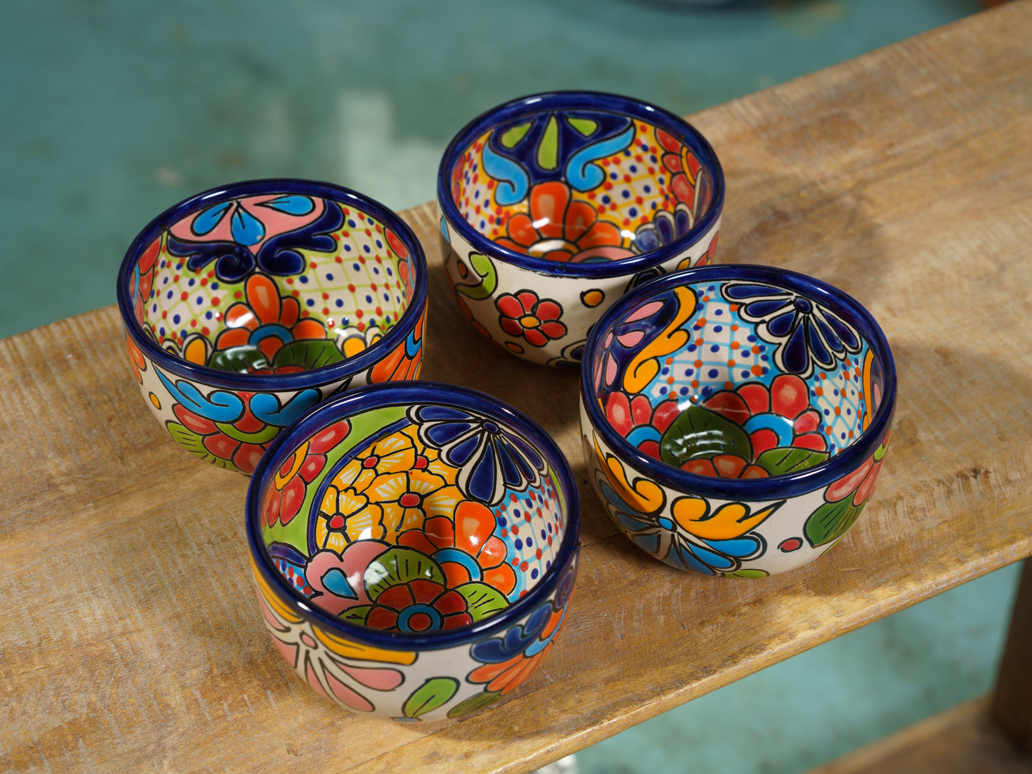 Set of Four Tall Cereal or Dessert Bowls