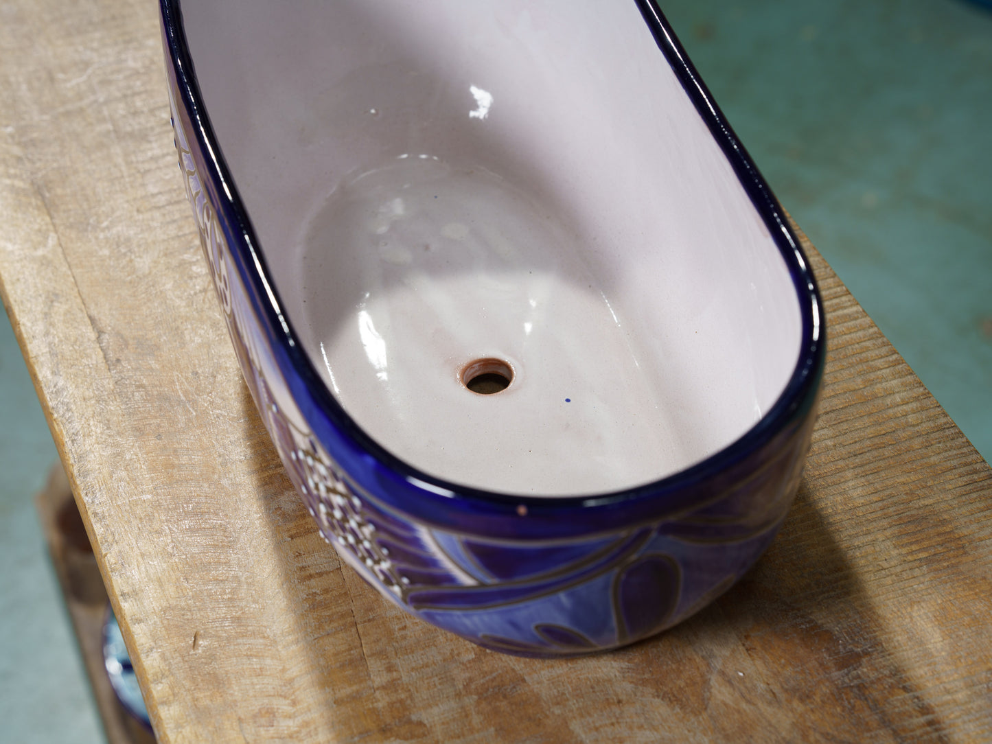 Oval Planter - Large - Cobalt White
