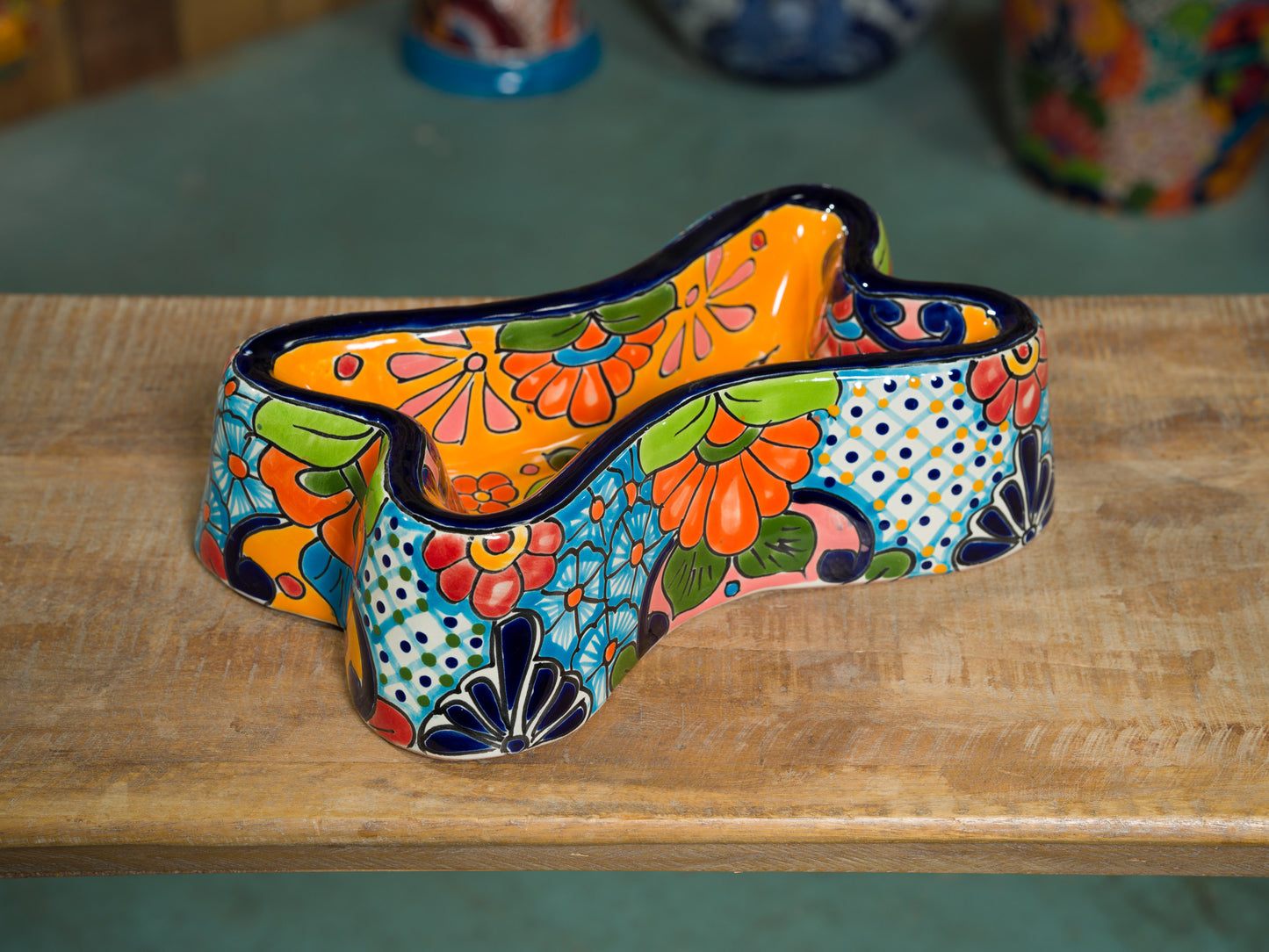Bone Shaped Large Dog Bowl