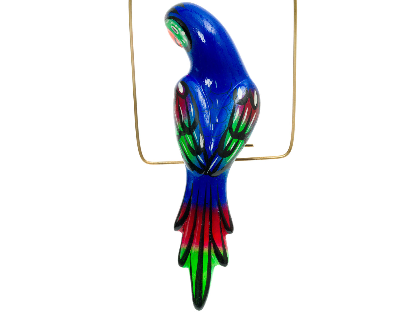 Hanging Parrot Bird With Perch - Small