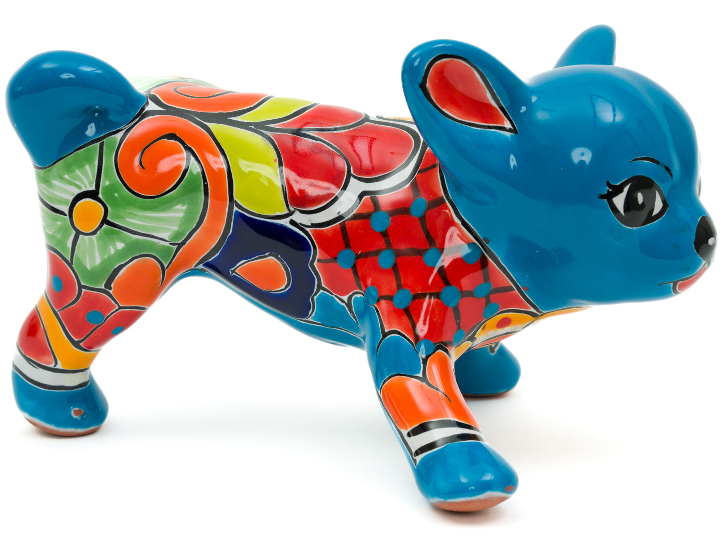 Peeing Chihuahua Puppy Statue - Turquoise