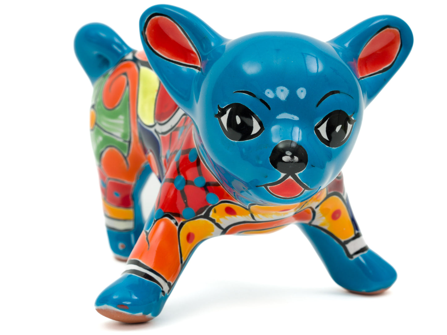 Peeing Chihuahua Puppy Statue - Turquoise