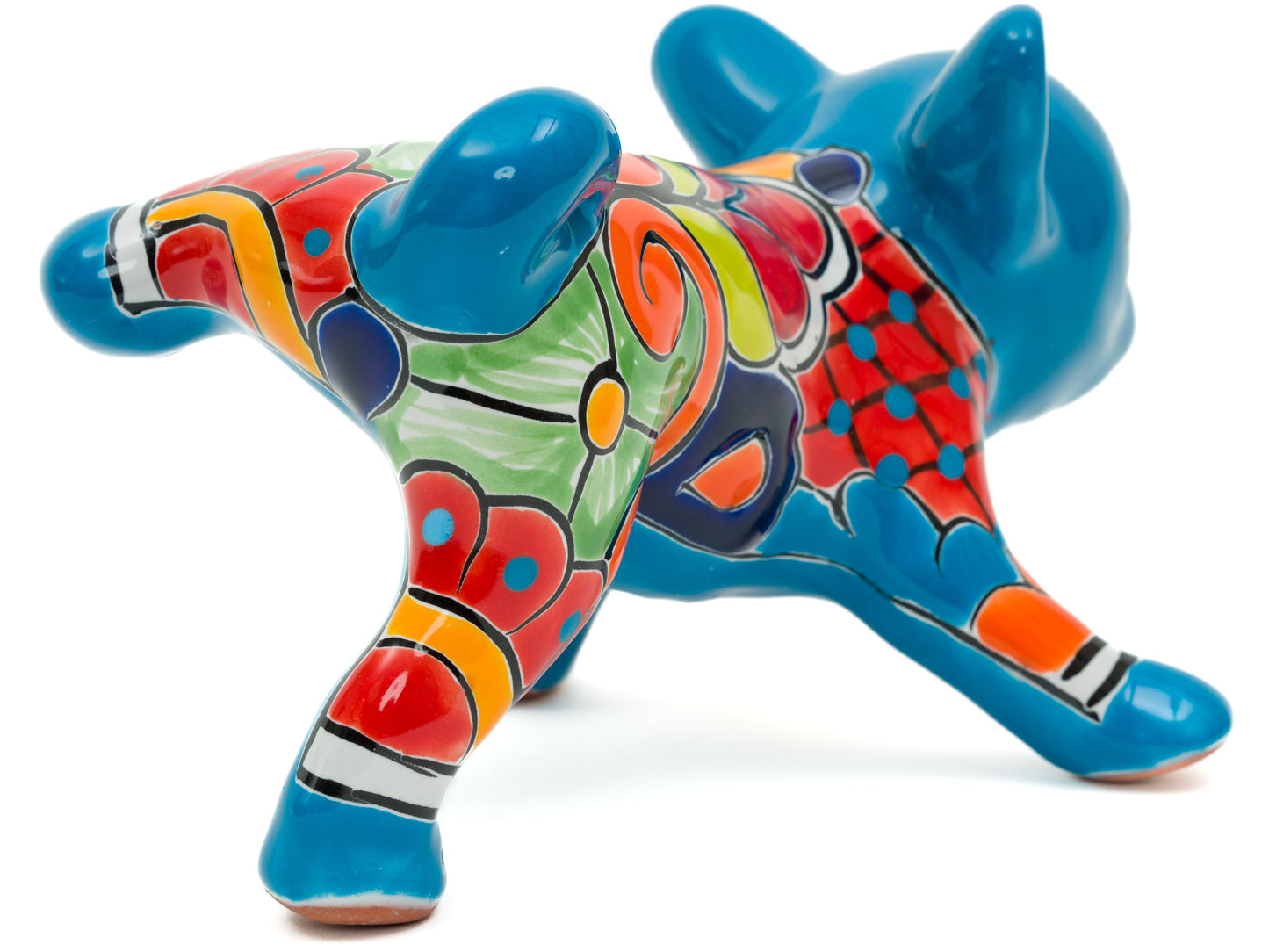 Peeing Chihuahua Puppy Statue - Turquoise