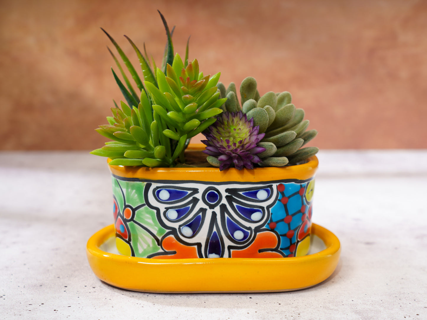Oval Mini Planter (2PC) - Marigold