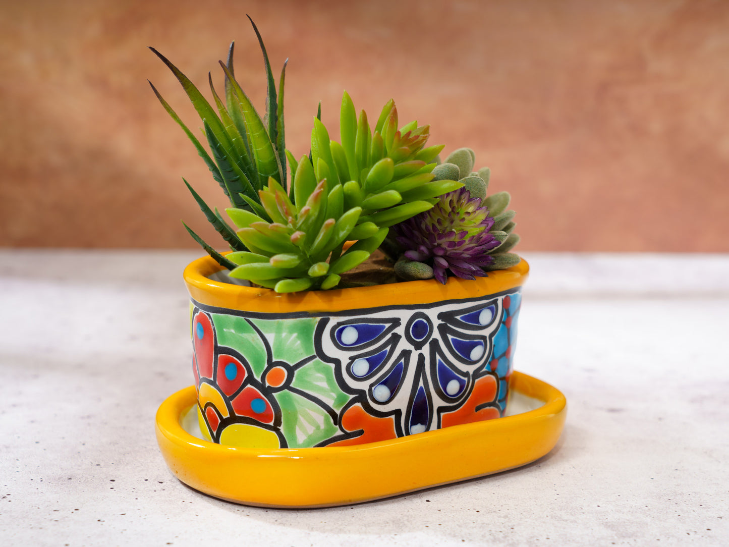 Oval Mini Planter (2PC) - Marigold