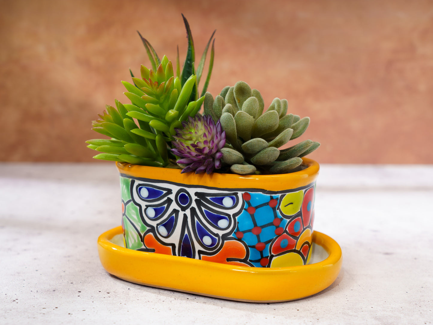 Oval Mini Planter (2PC) - Marigold